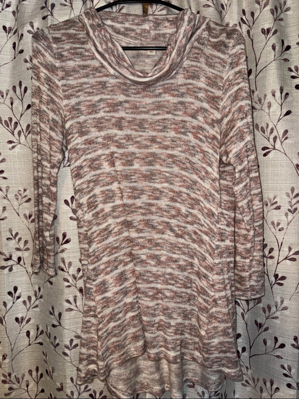Women’s 3/4 length mock turtle neck sweater